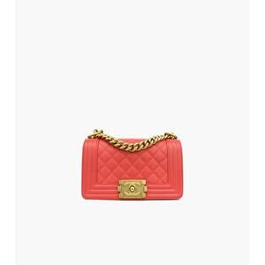 CHANEL Small Pink Caviar Boy Bag C-A16805